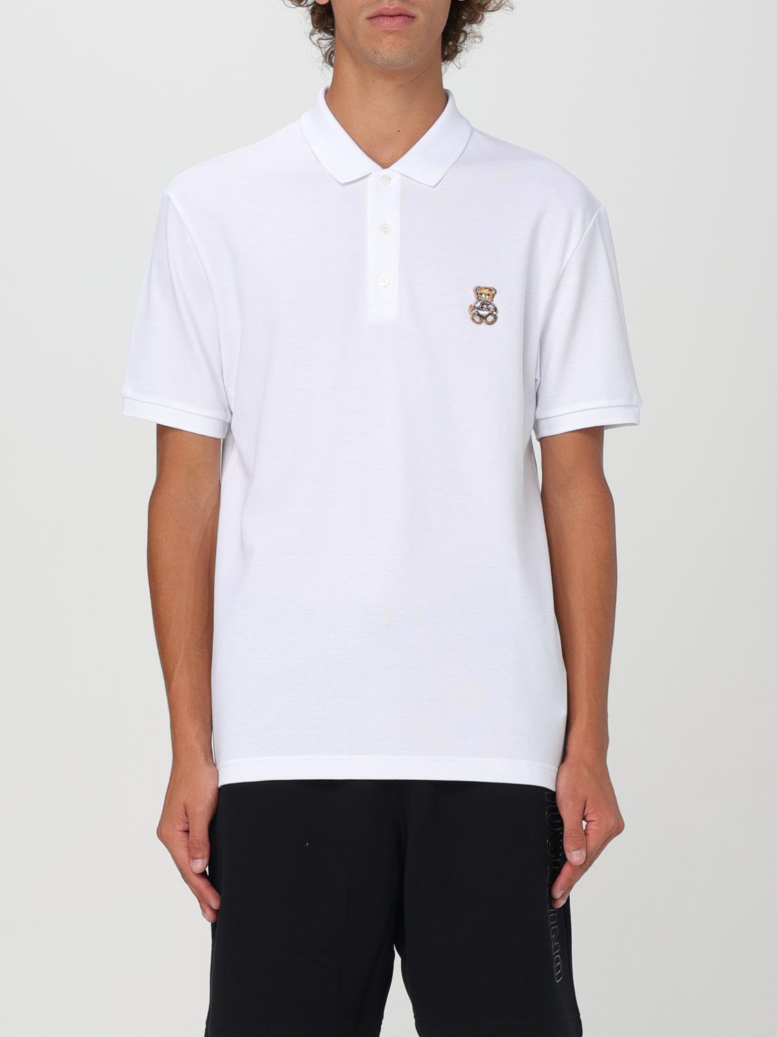 Shop Moschino Couture Polo Shirt  Men Color White In Weiss