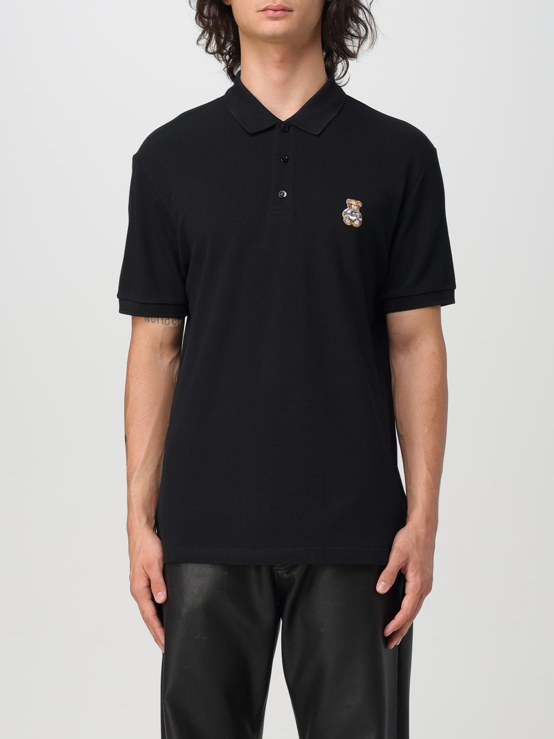 Shop Moschino Couture Polo Shirt  Men Color Black In Schwarz