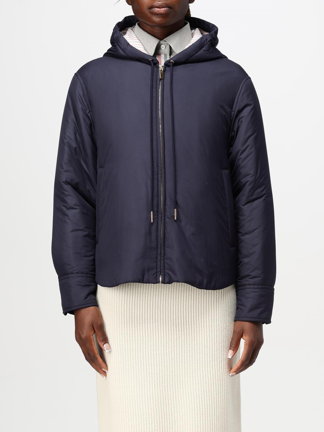 Thom Browne Jacket Woman Color Blue In Blau