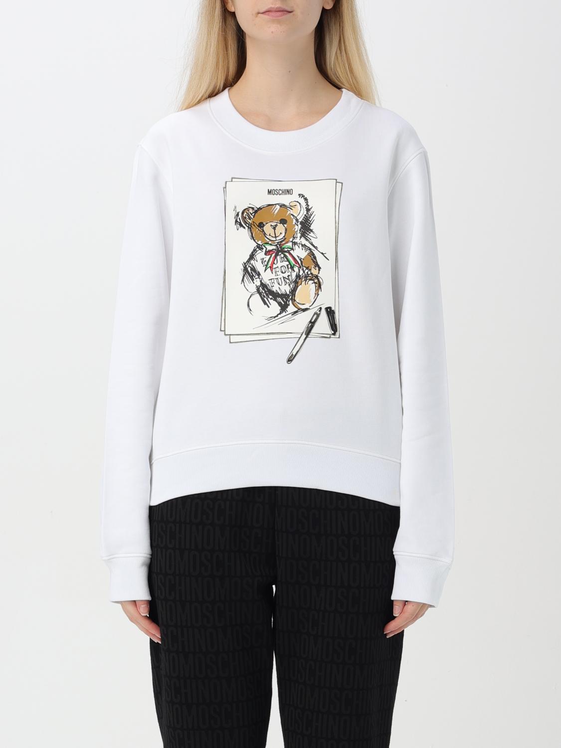 Shop Moschino Couture Sweatshirt  Woman Color White In Weiss