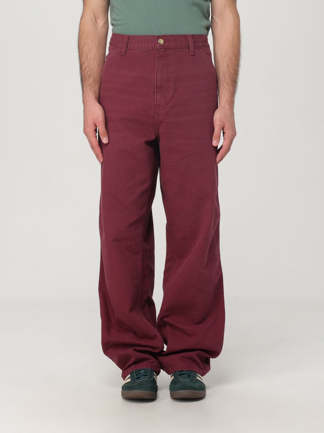 Shop Carhartt Pants  Wip Men Color Red In Rot