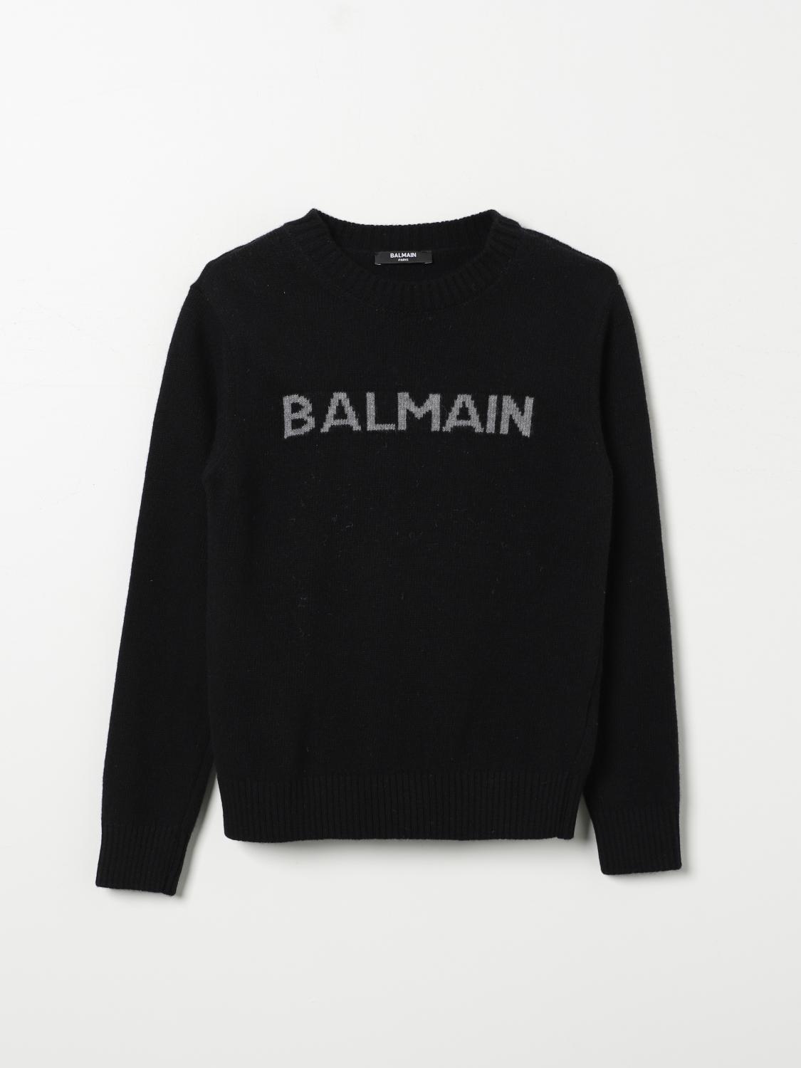 Shop Balmain Sweater  Kids Color Black In Schwarz