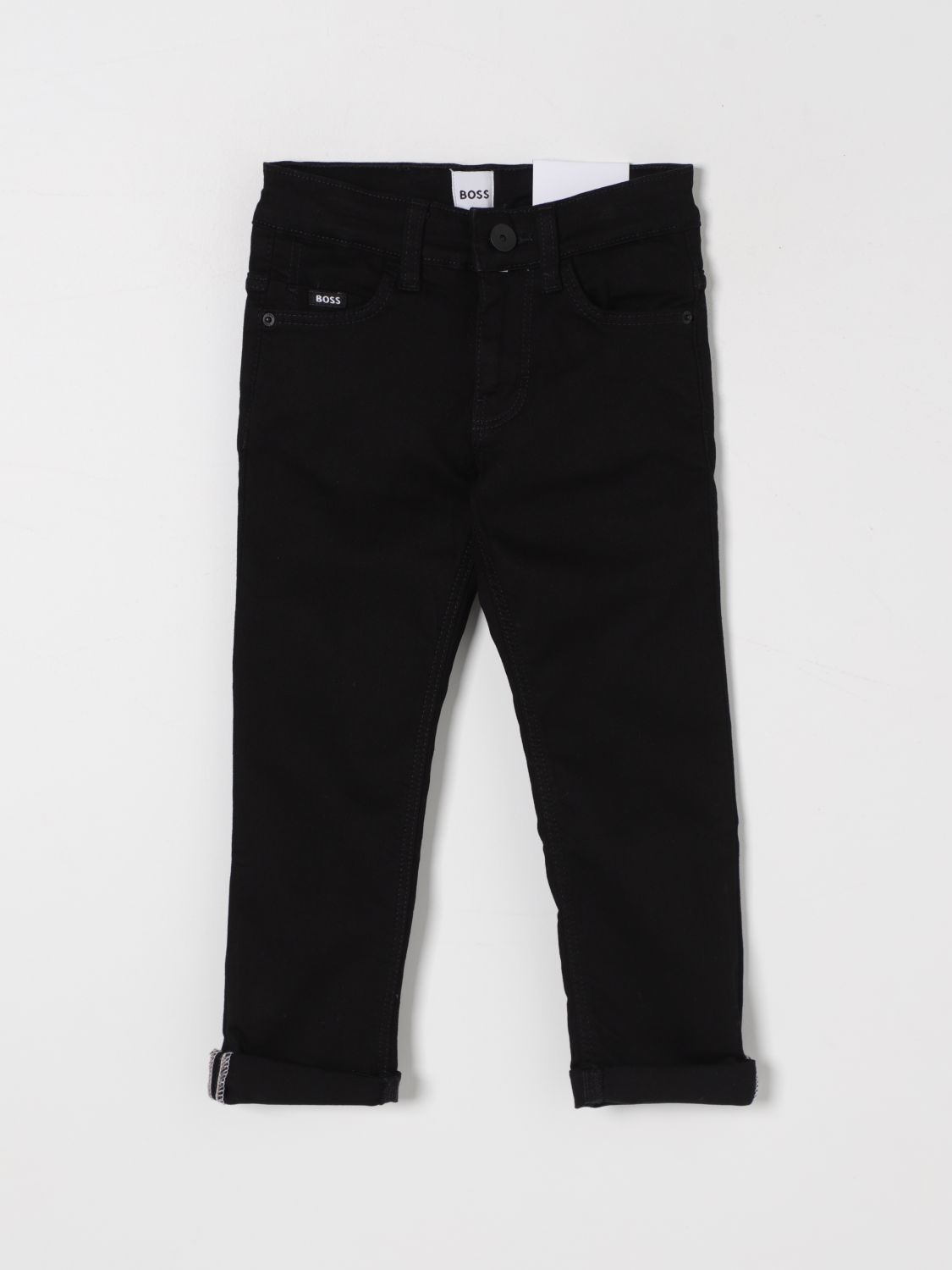 Shop Hugo Boss Jeans Boss Kids Color Black In Schwarz