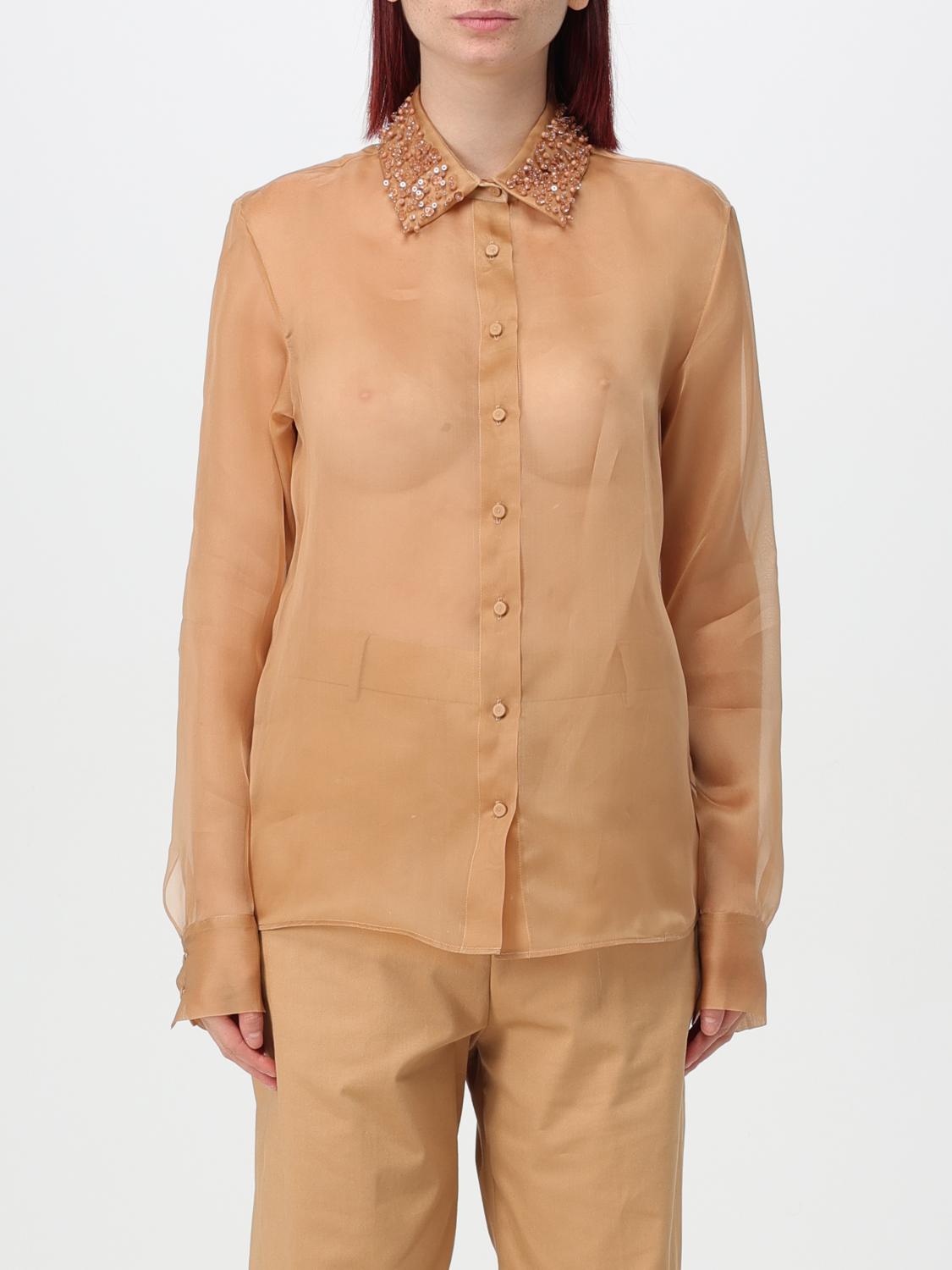 Shop Fabiana Filippi Shirt  Woman Color Camel