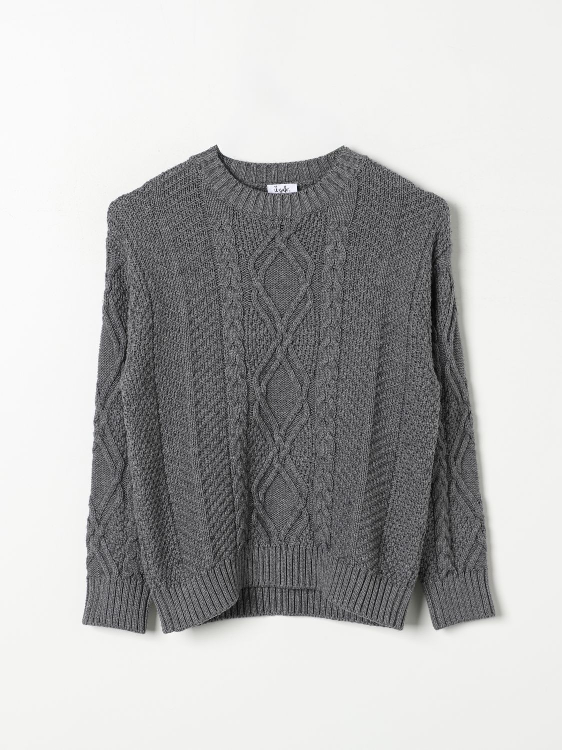 Shop Il Gufo Sweater  Kids Color Steel In Stahl