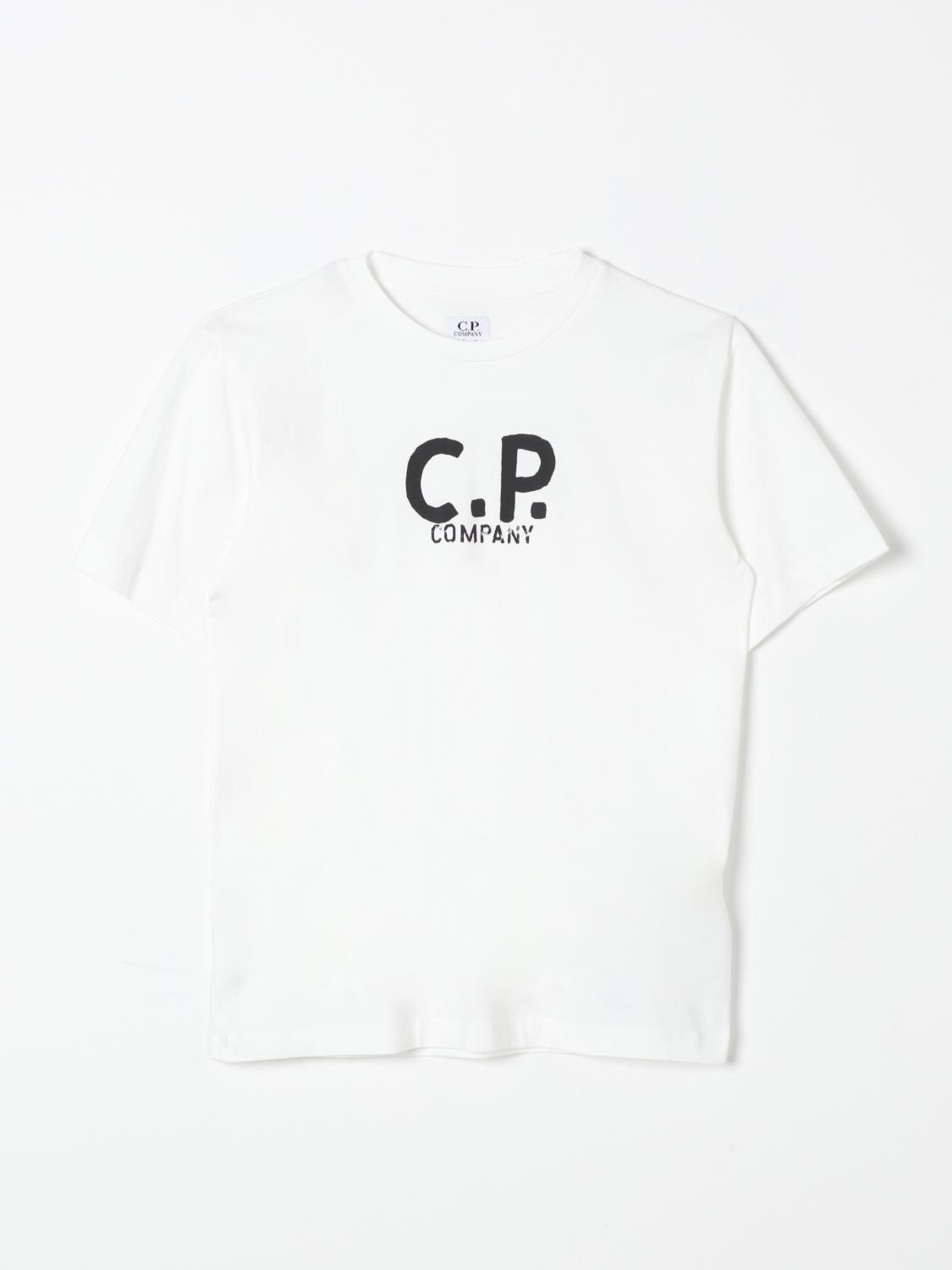 Shop C.p. Company T-shirt  Kids Color White In Weiss