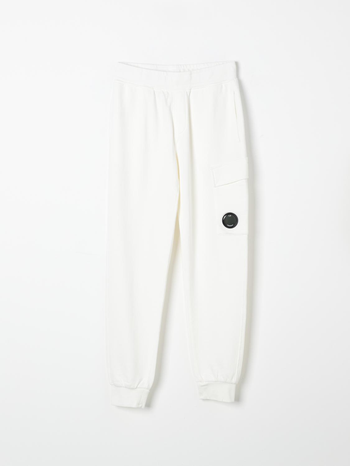 Shop C.p. Company Pants  Kids Color White In Weiss