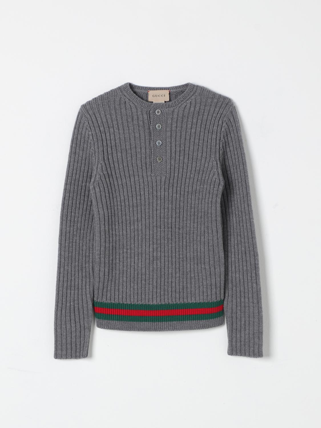 Shop Gucci Sweater  Kids Color Grey In Grau