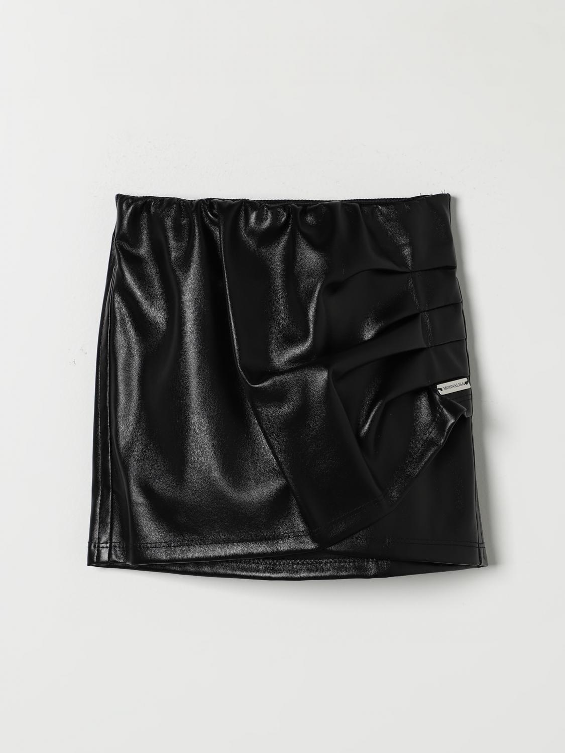 Shop Monnalisa Skirt  Kids Color Black In Schwarz