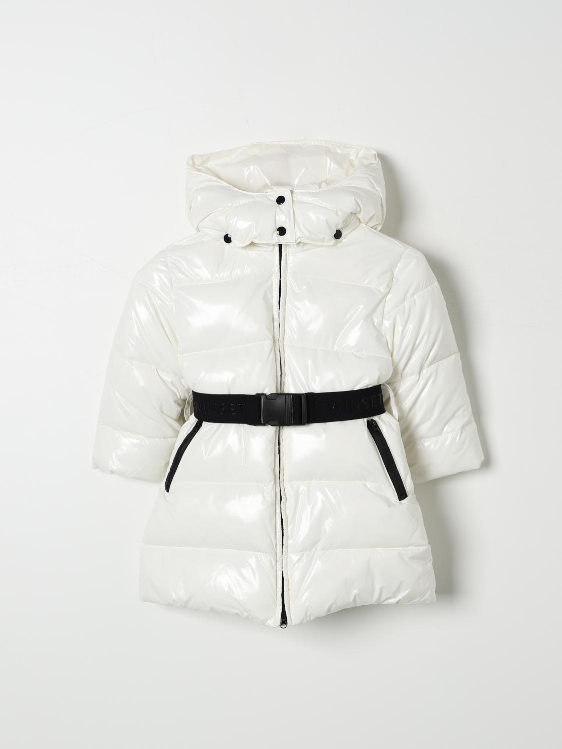 Shop Twinset Jacket  Kids Color White In Weiss