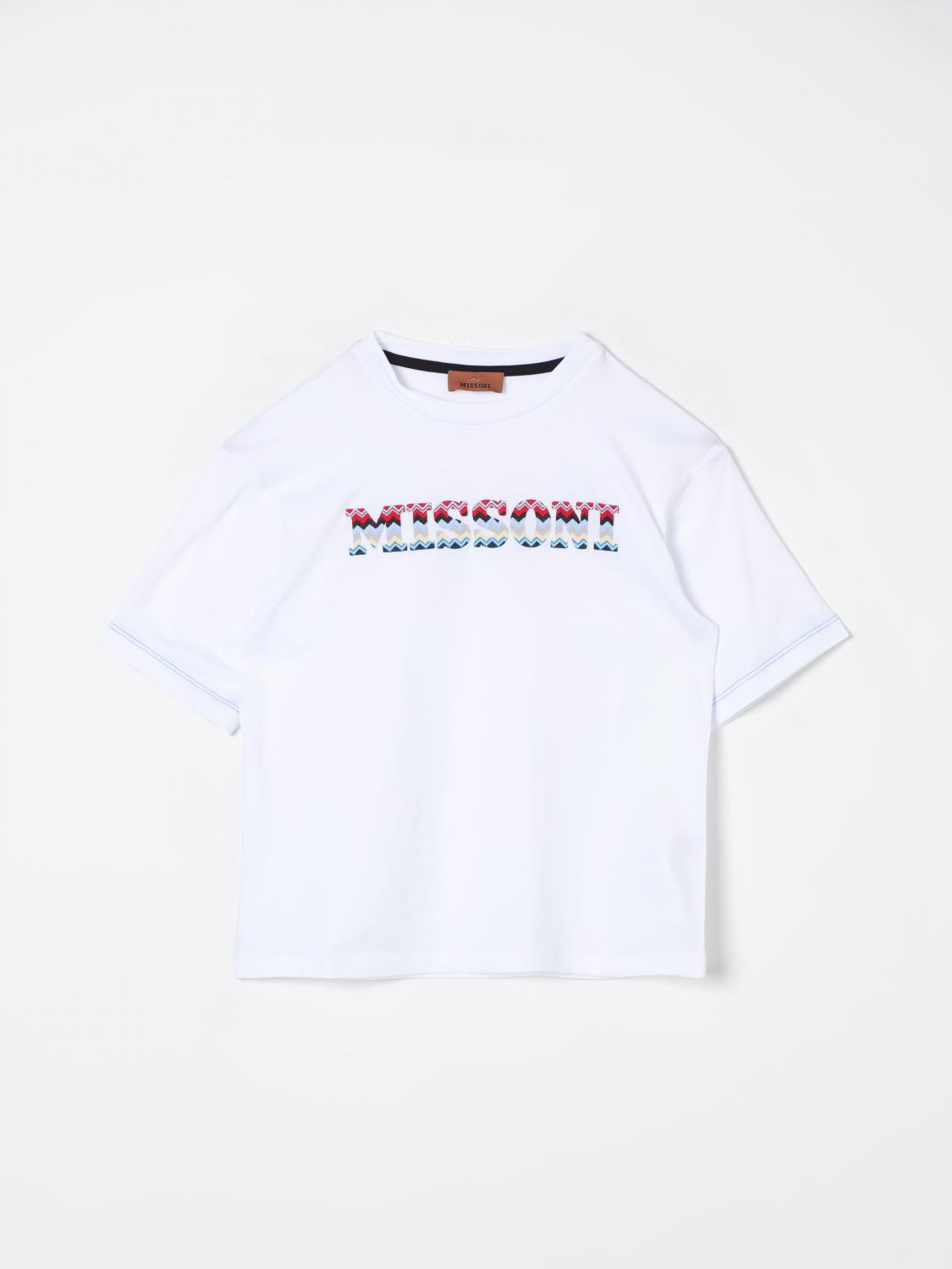 Shop Missoni T-shirt  Kids Color White In Weiss