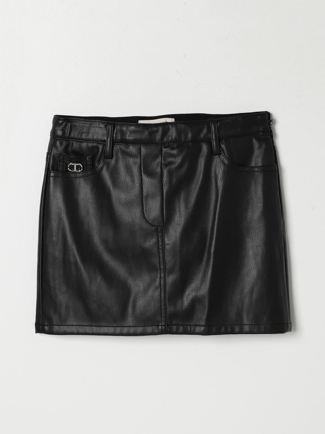 Shop Twinset Skirt  Kids Color Black In Schwarz