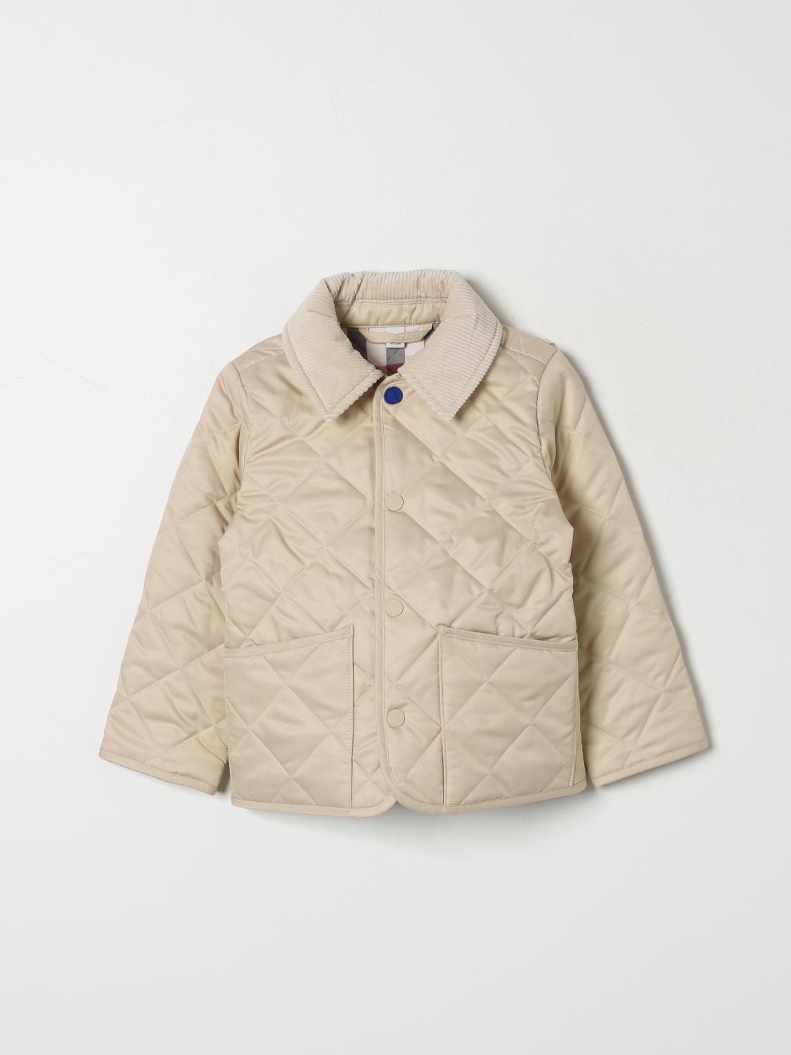 Shop Burberry Jacket  Kids Color Beige