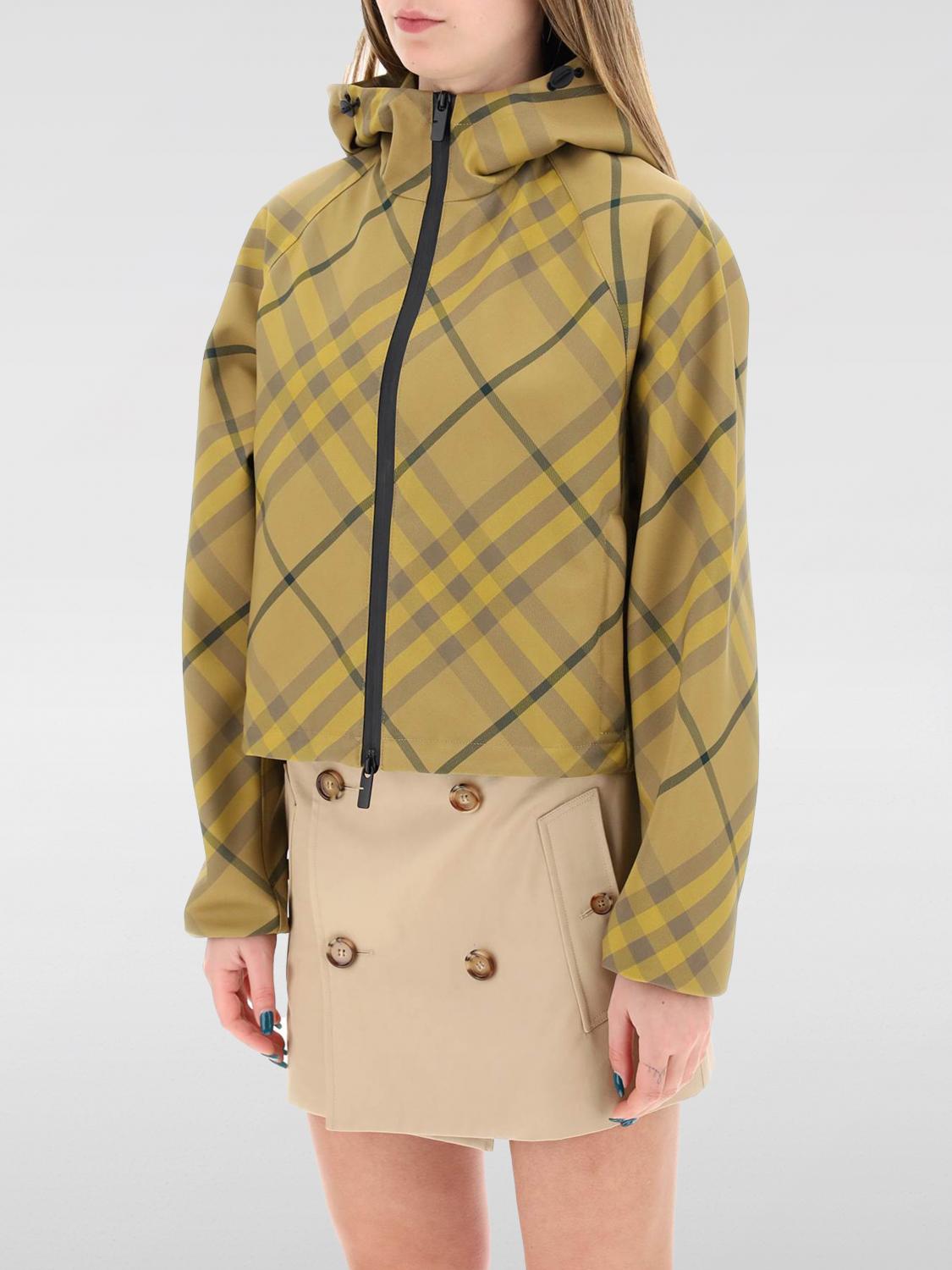 Shop Burberry Jacket  Woman Color Beige