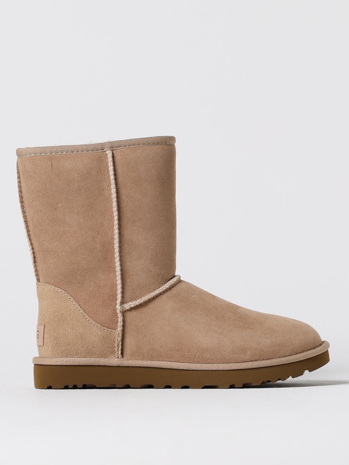 Shop Ugg Flat Ankle Boots  Woman Color Sand