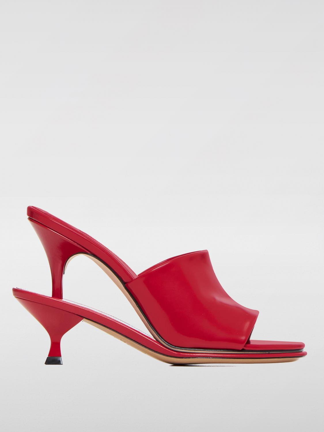 Shop Jacquemus Heeled Sandals  Woman Color Red In Rot