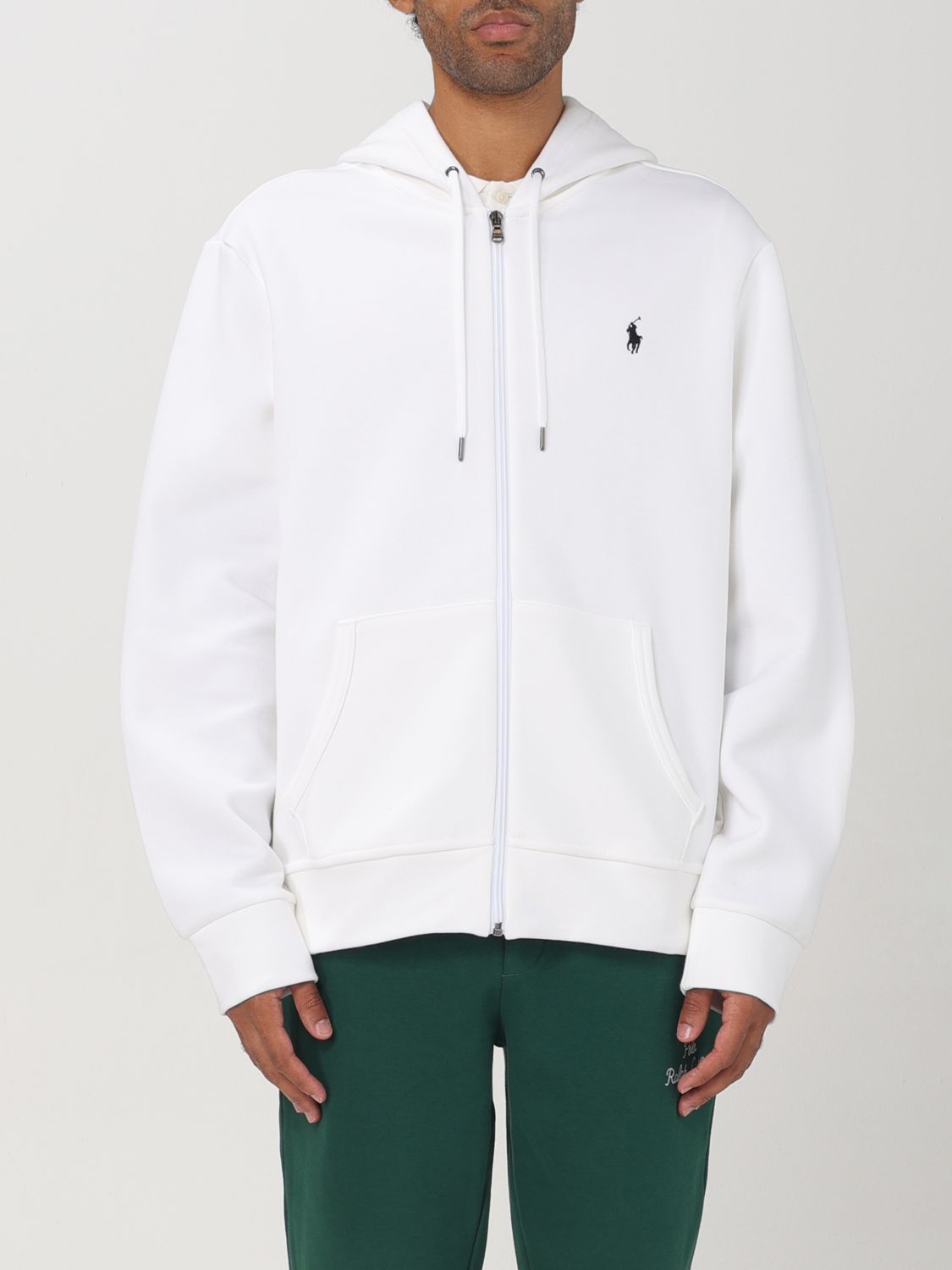 Shop Polo Ralph Lauren Sweatshirt  Men Color White In Weiss