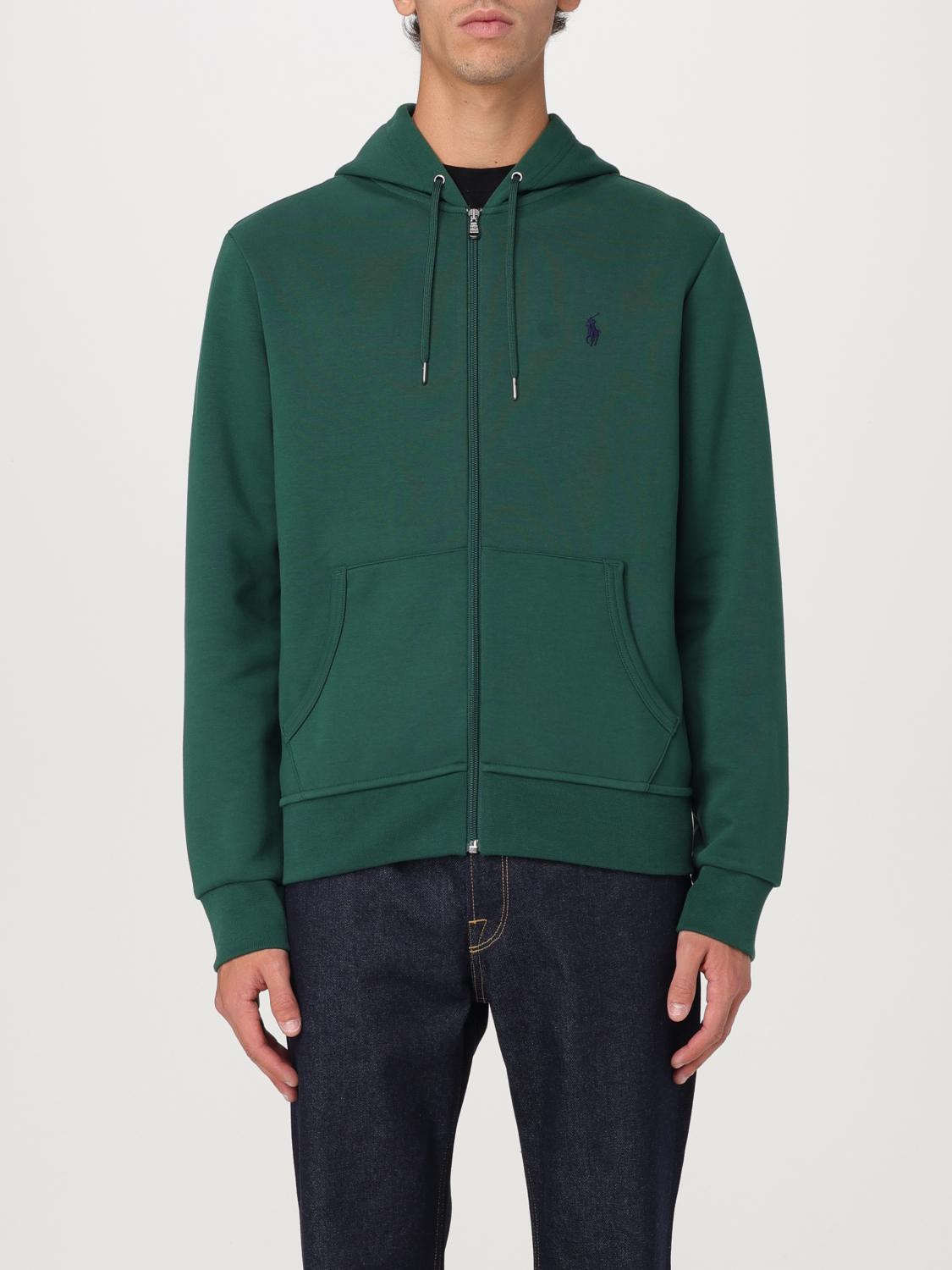 Shop Polo Ralph Lauren Sweatshirt  Men Color Green In Grün