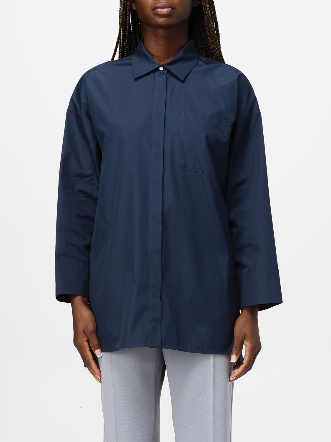 Shop 's Max Mara Shirt  Woman Color Blue In Blau