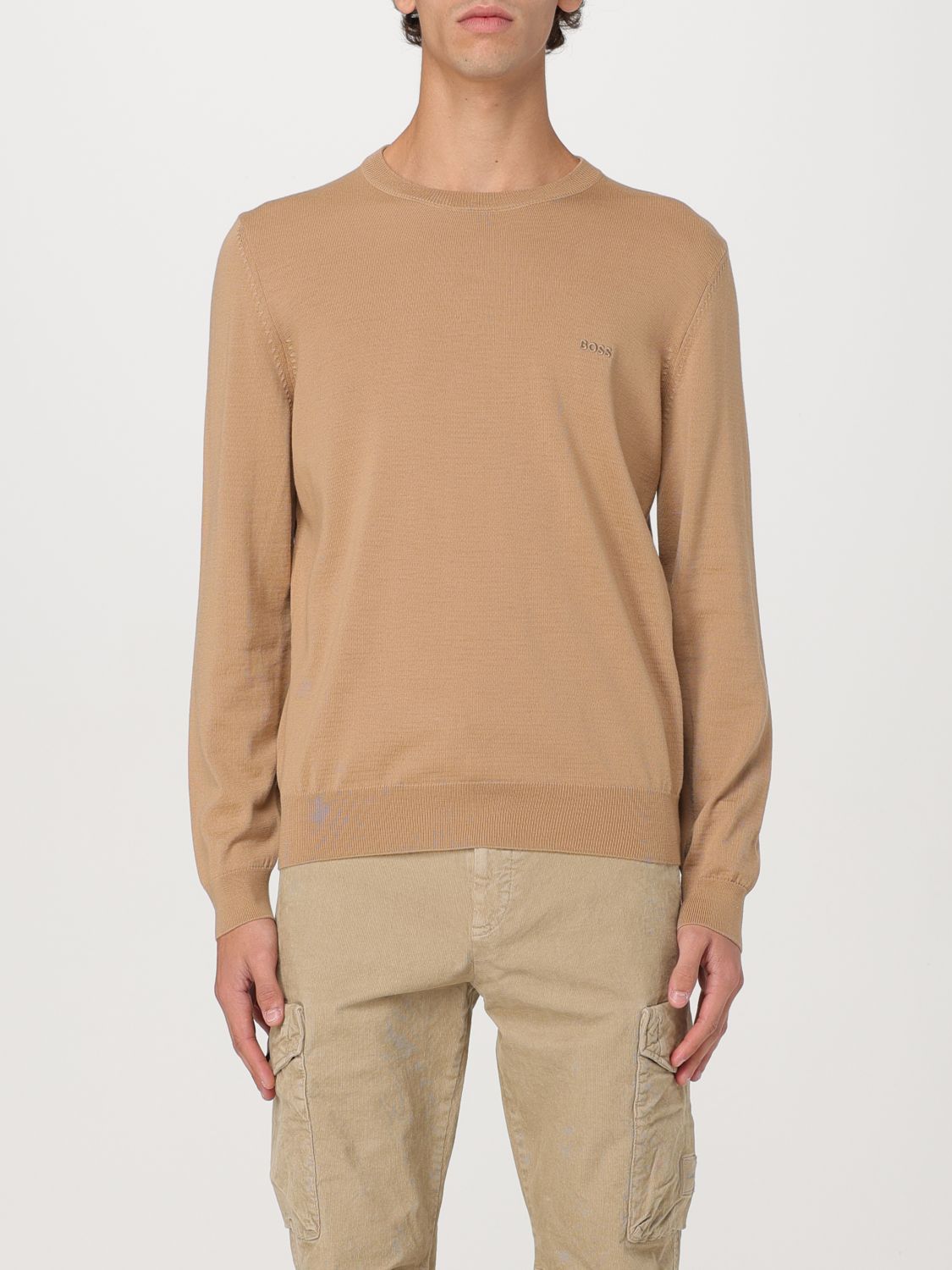 Shop Hugo Boss Sweater Boss Men Color Camel