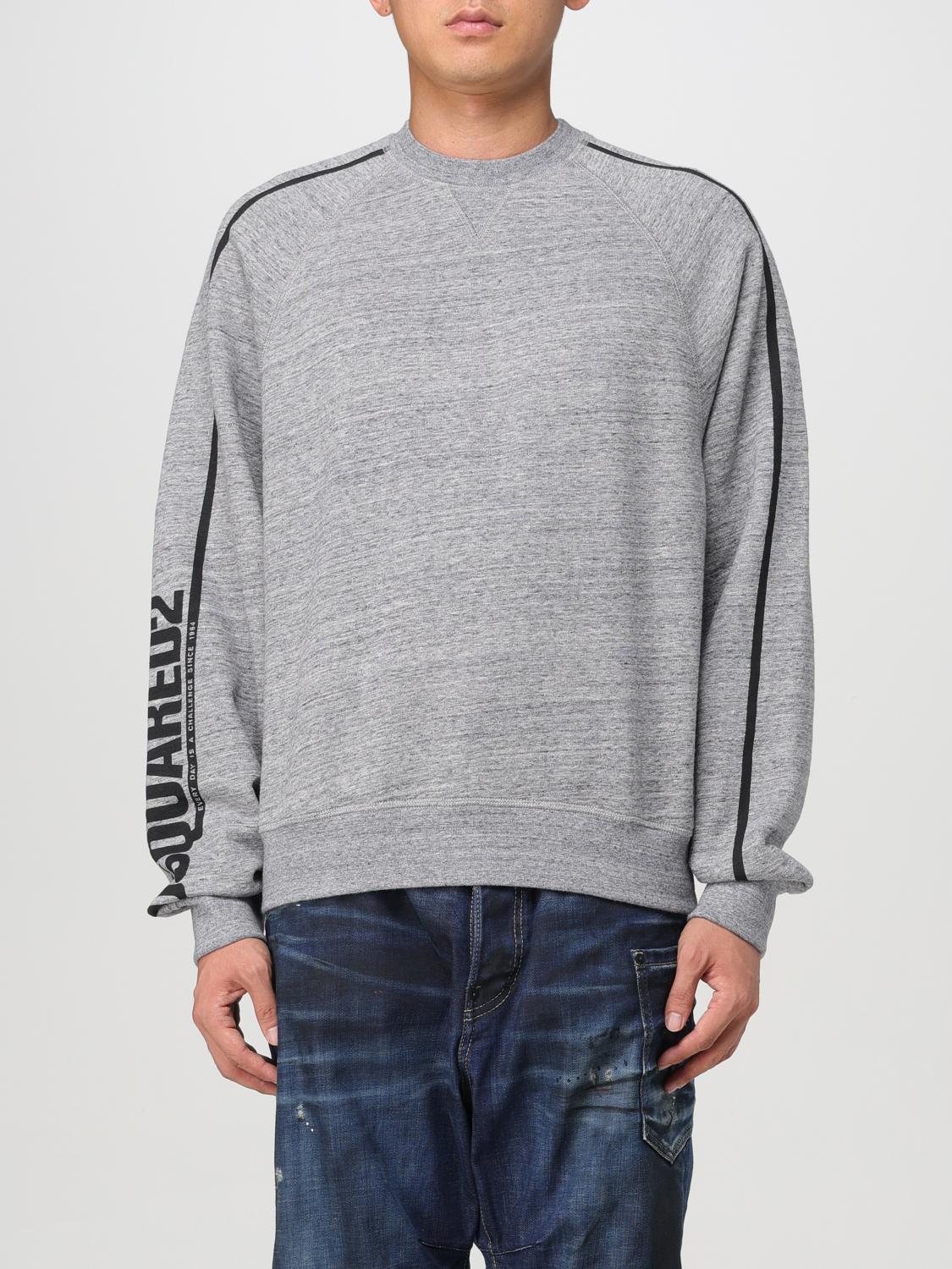 Shop Dsquared2 Sweatshirt  Men Color Grey In 灰色