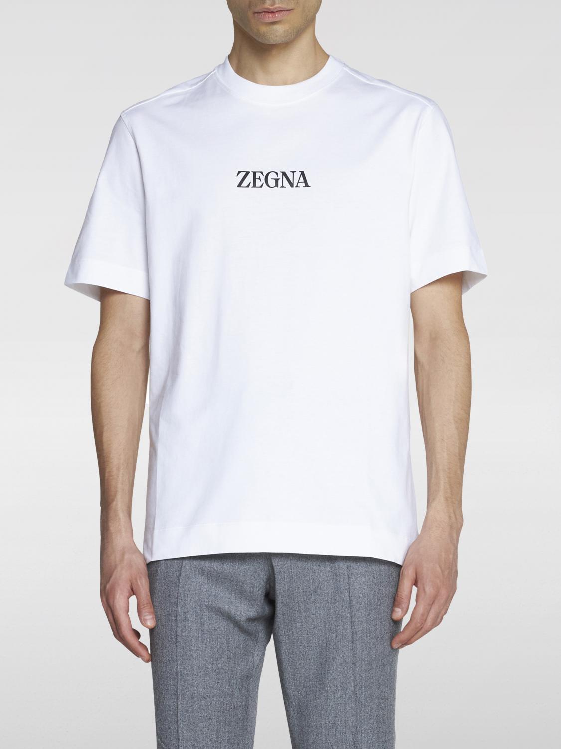 Shop Zegna T-shirt  Men Color White In Weiss