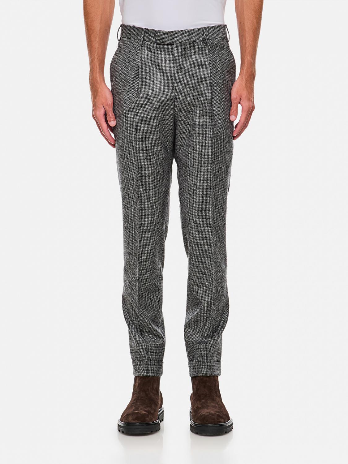 Pt Torino The Rebel Wool Trousers In Grau