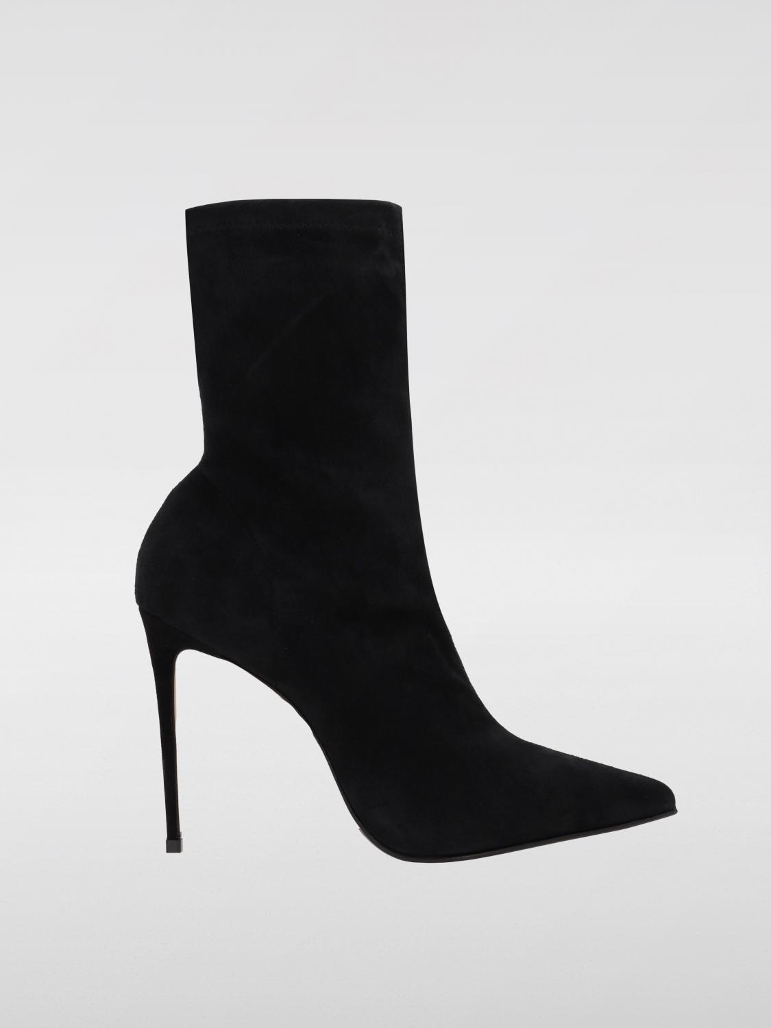 Shop Le Silla Flat Ankle Boots  Woman Color Black In Schwarz