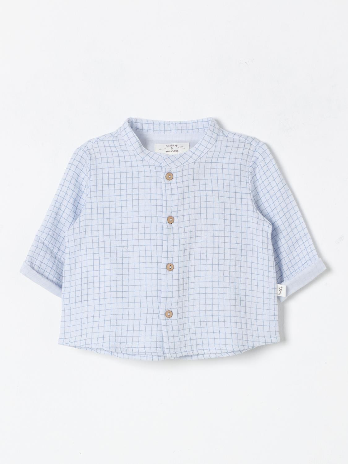 Shop Teddy & Minou Shirt  Kids Color Gnawed Blue In Hellblau