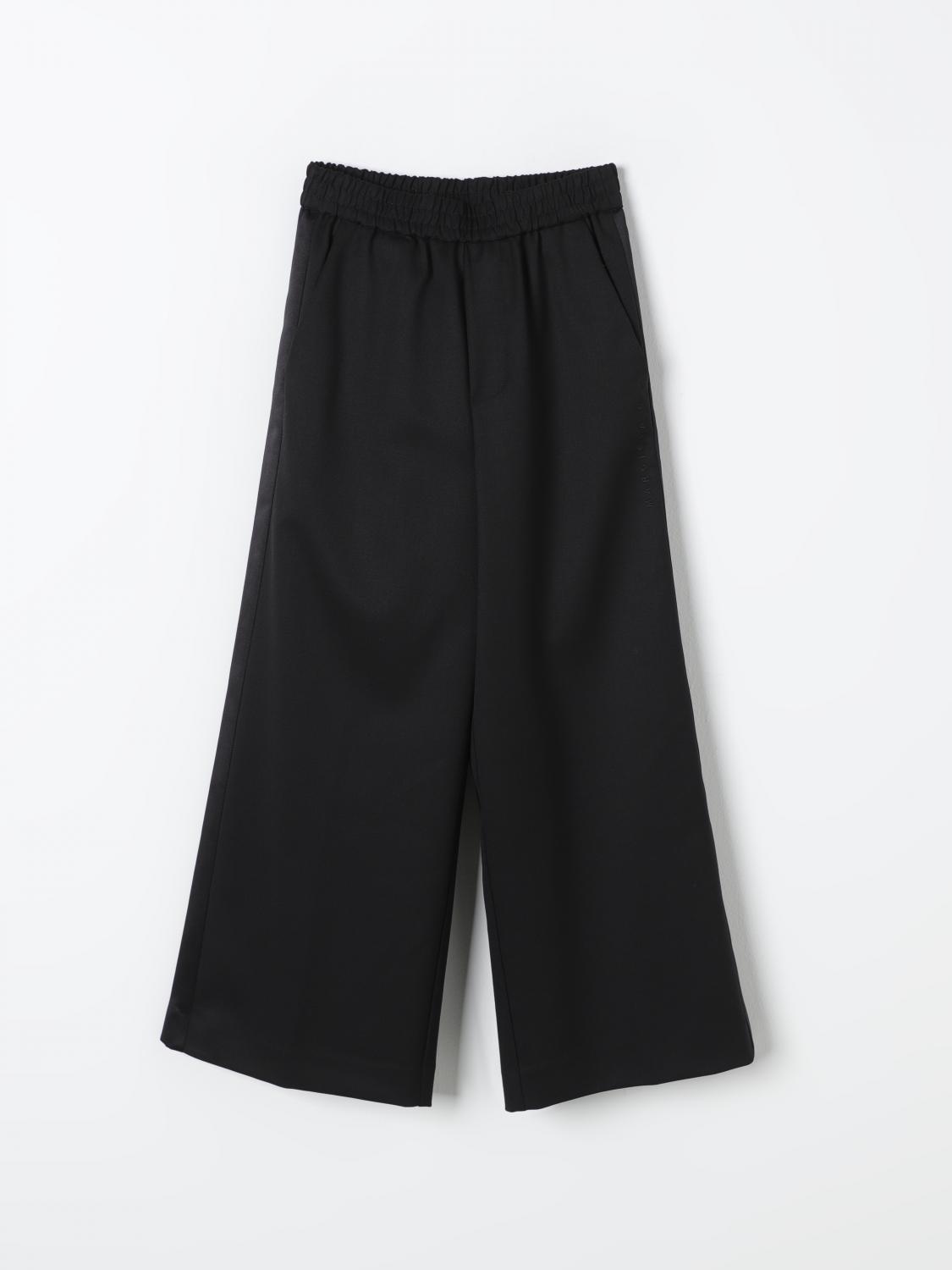 Shop Mm6 Maison Margiela Pants  Kids Color Black In Schwarz