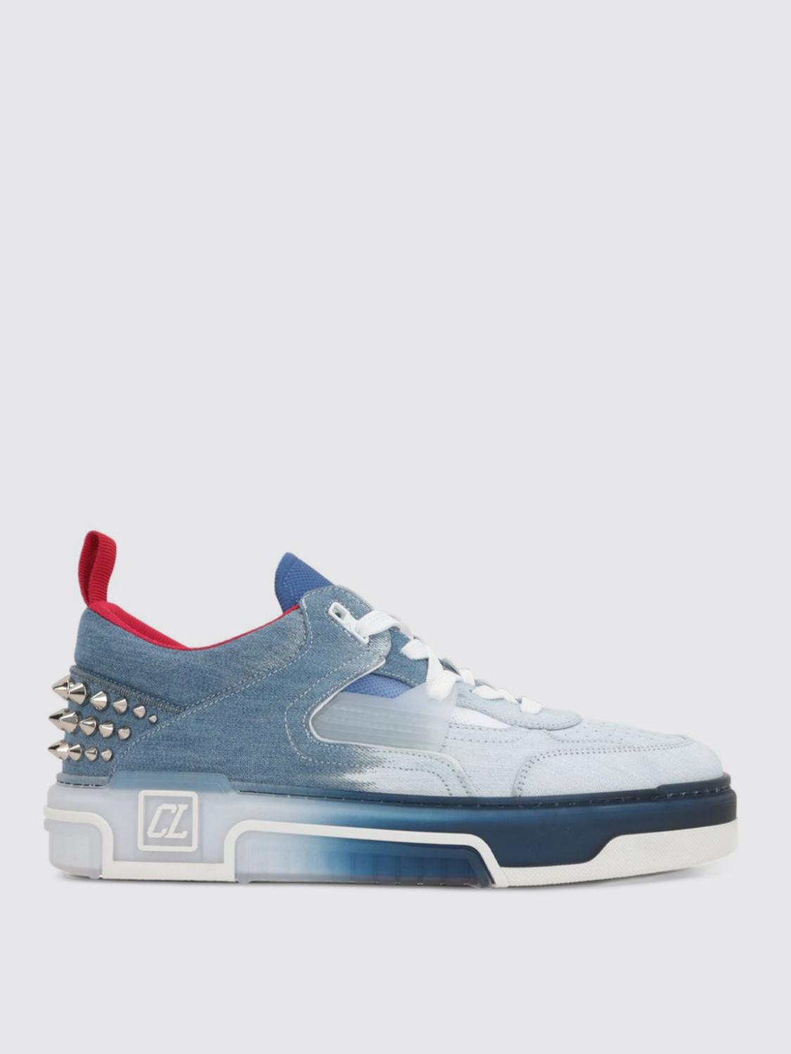 Shop Christian Louboutin Sneakers  Men Color Blue In Blau