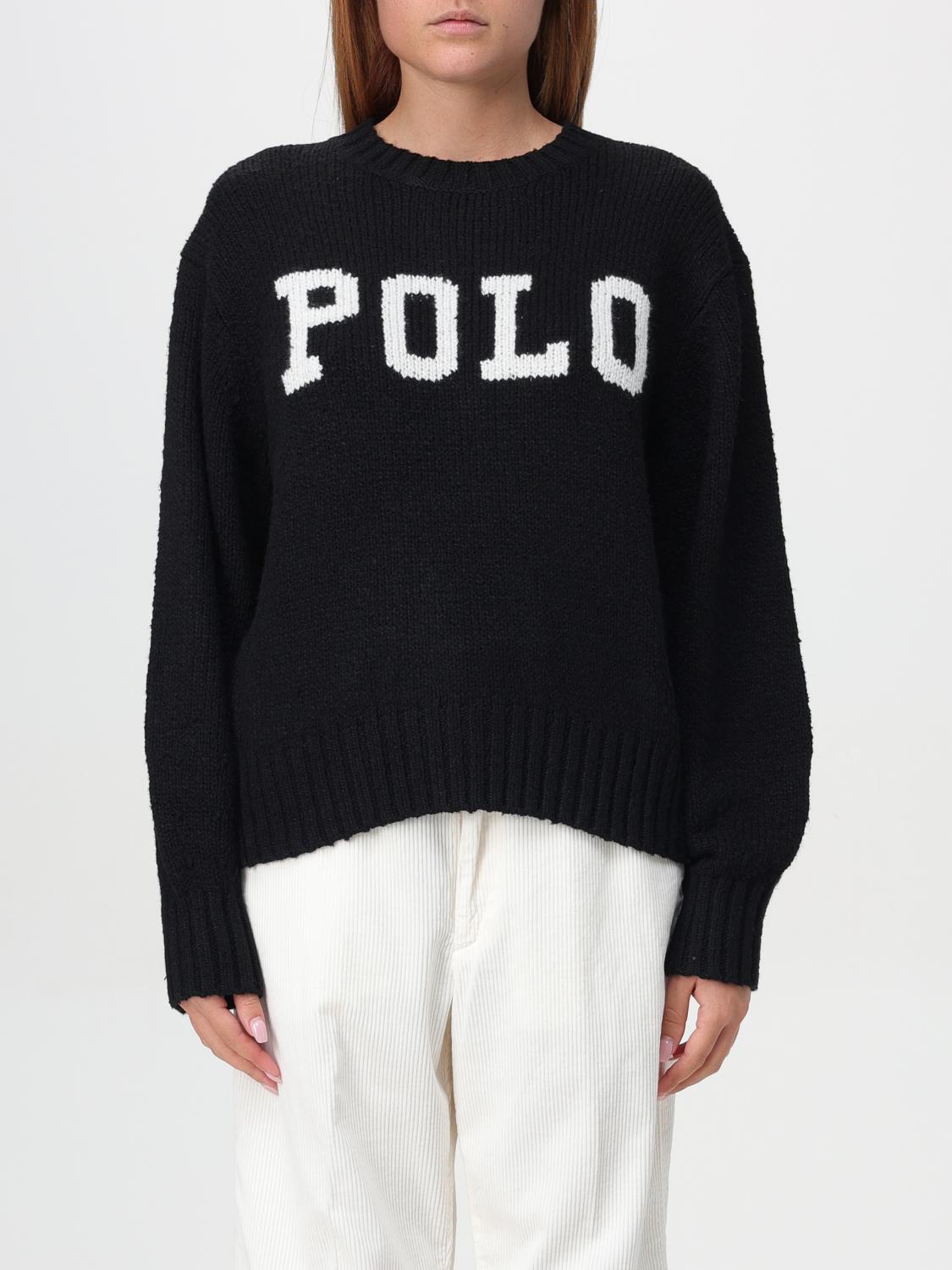 Shop Polo Ralph Lauren Sweater  Woman Color Black In Schwarz