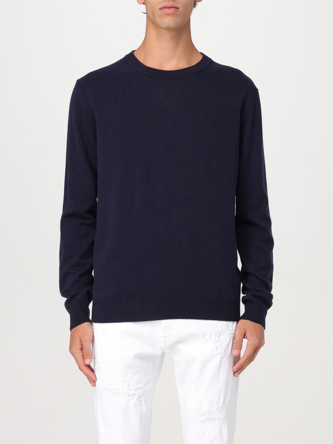 Shop Dondup Sweater  Men Color Blue In Blau