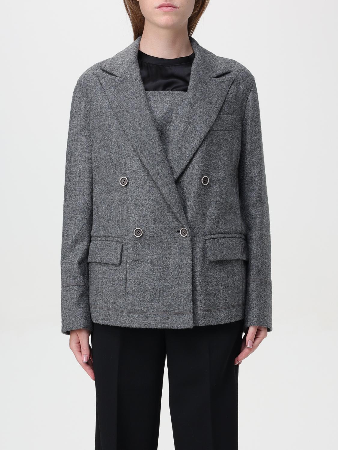 Emporio Armani Blazer Woman Color Grey In Grau