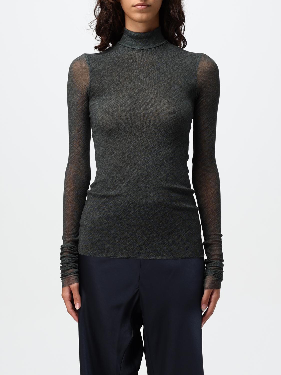 Shop Philosophy Di Lorenzo Serafini Top  Woman Color Charcoal