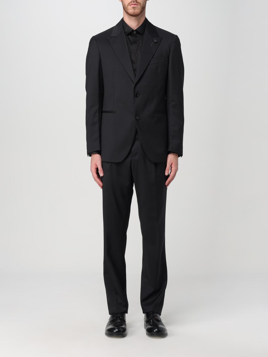 Lardini Abito Uomo Kosmo Drop 7 Reg In Schwarz