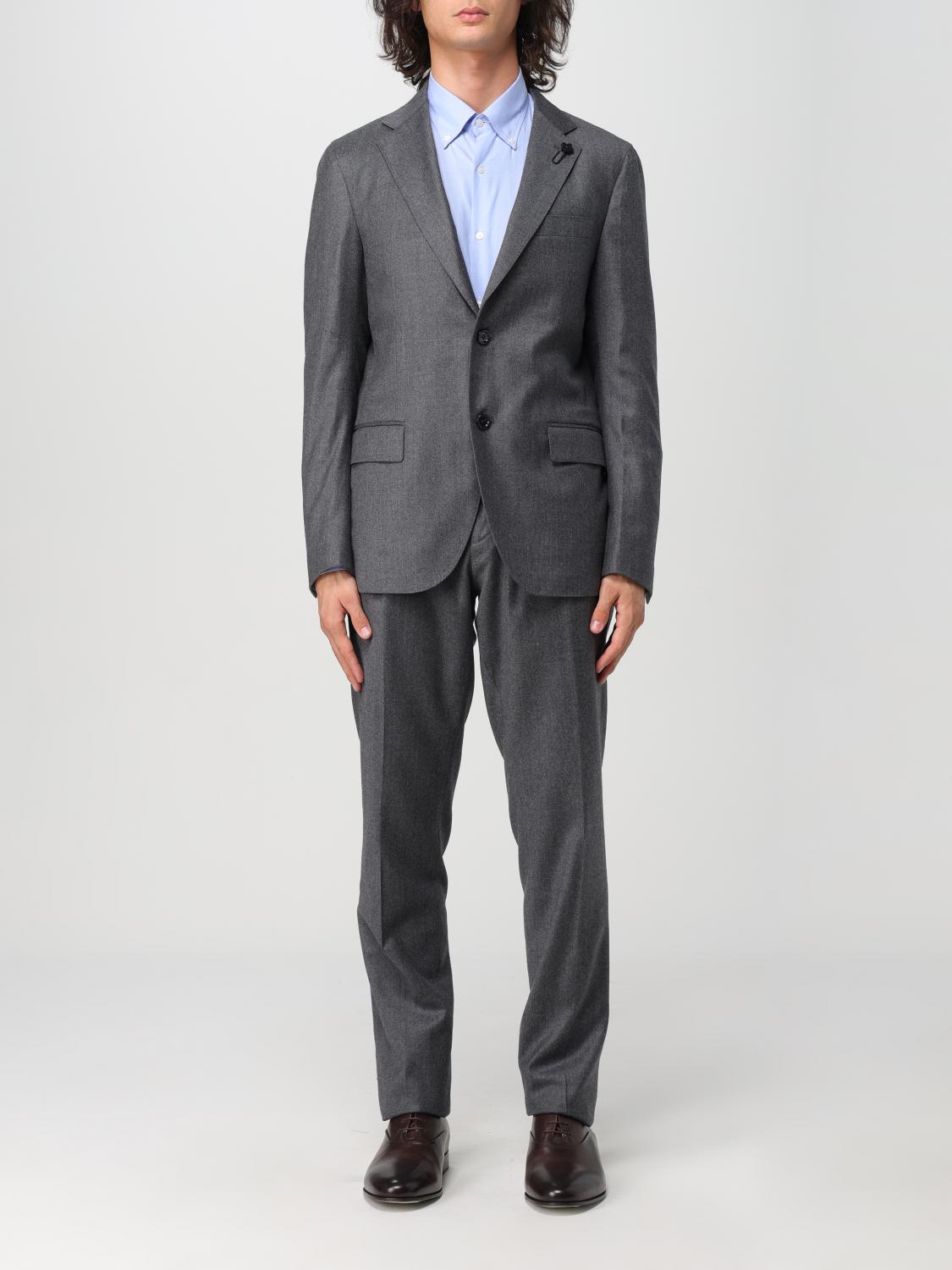 Shop Lardini Suit  Men Color Grey In Grau