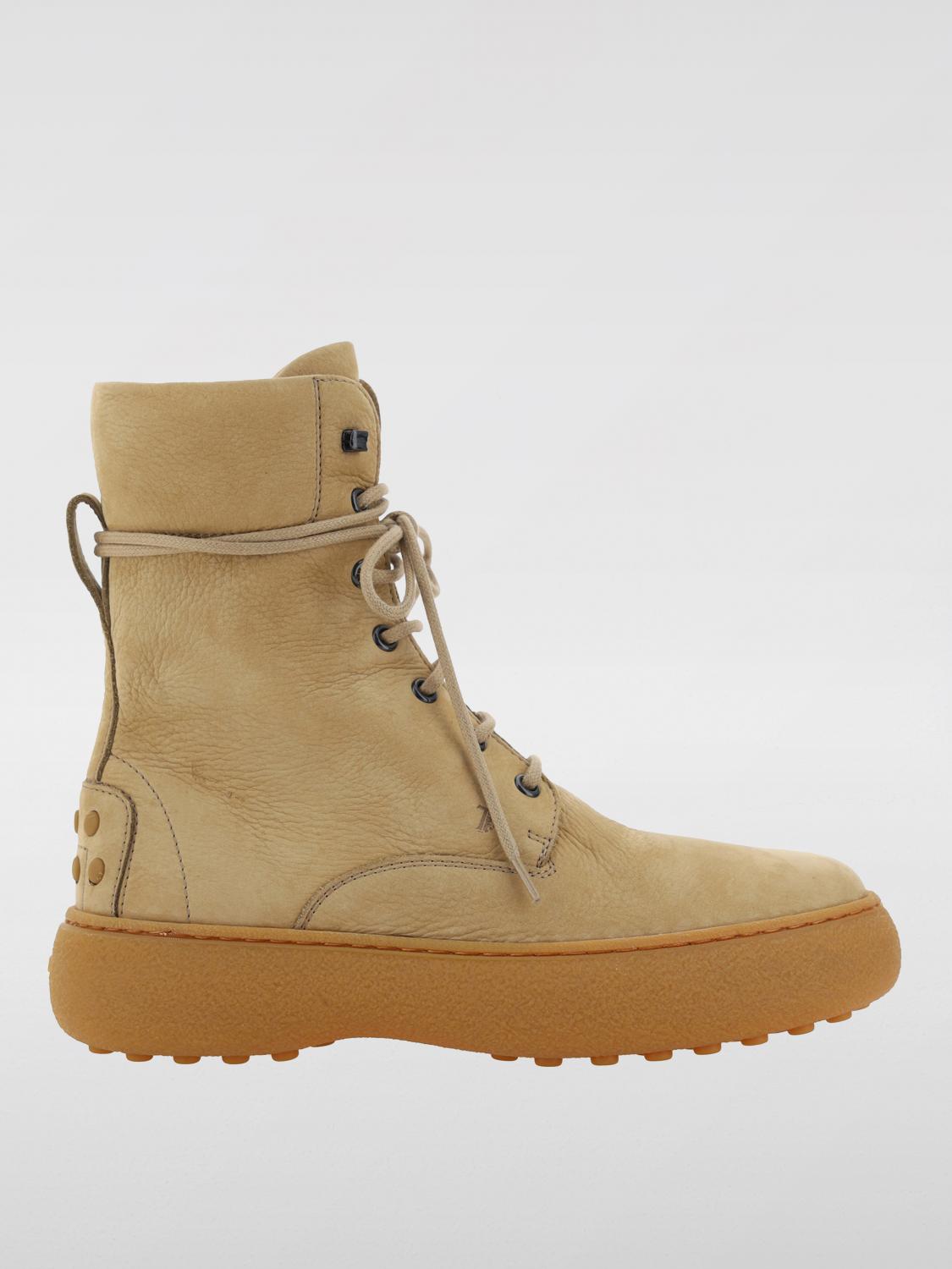 Tod's Ankle Boots W09j0 Suede In Beige