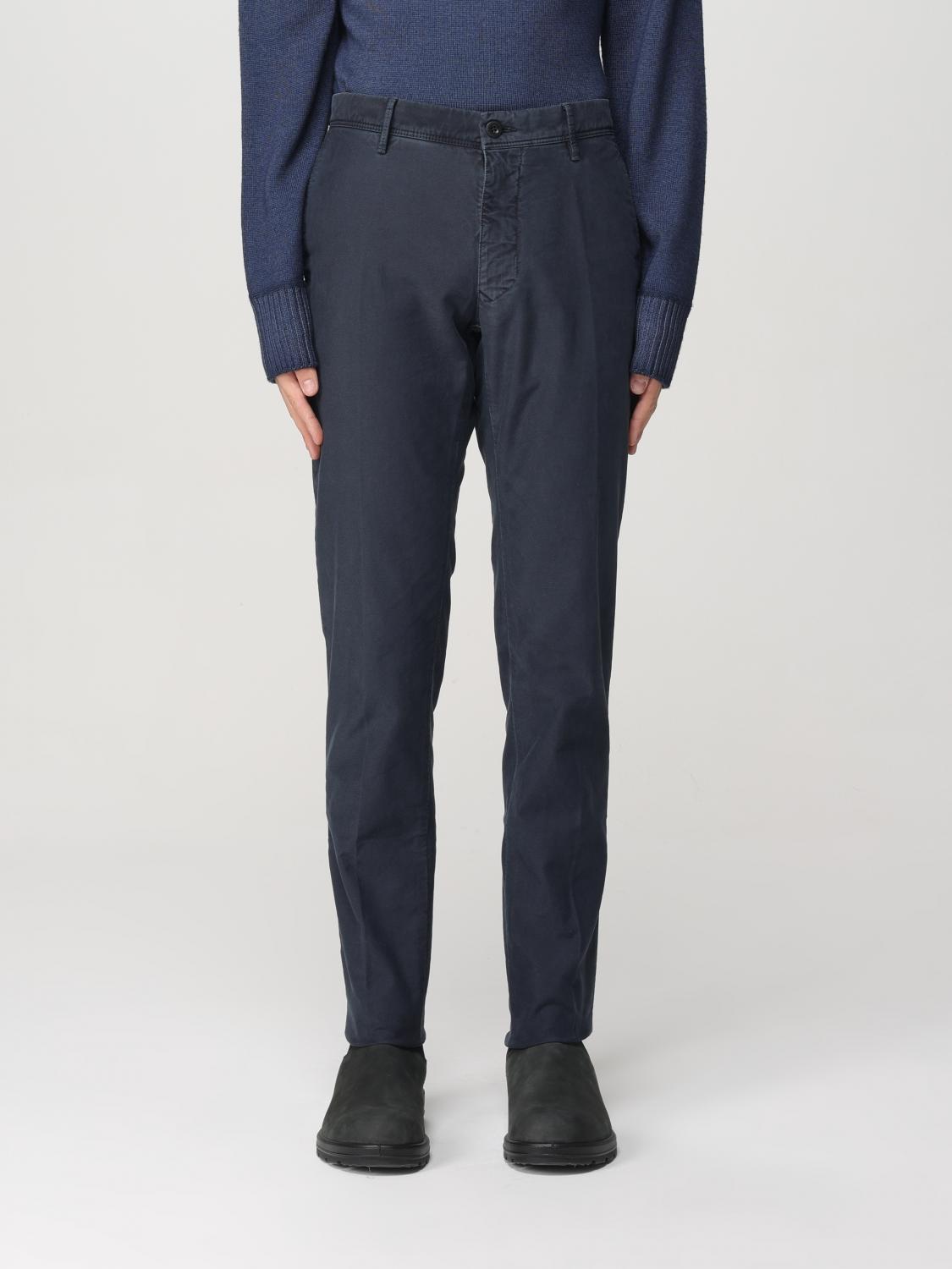 Incotex Straight Trousers With Belt Loops And Pockets In Blau
