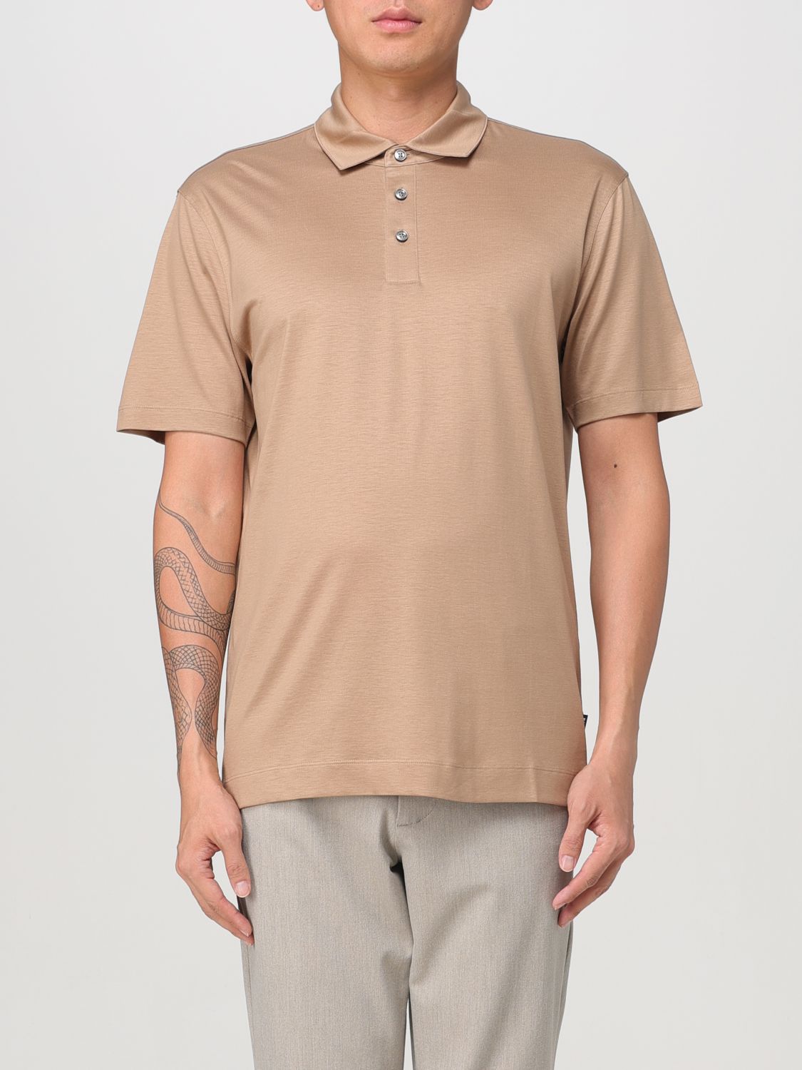 Shop Hugo Boss Polo Shirt Boss Men Color Beige