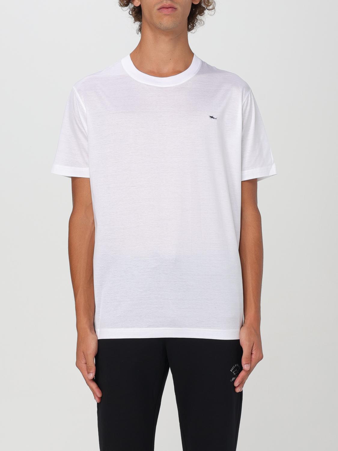 Paul & Shark Shark Motif T-shirt In Weiss