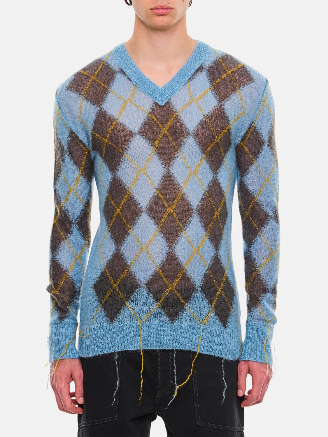 Shop Marni Sweater  Men Color Gnawed Blue In Hellblau