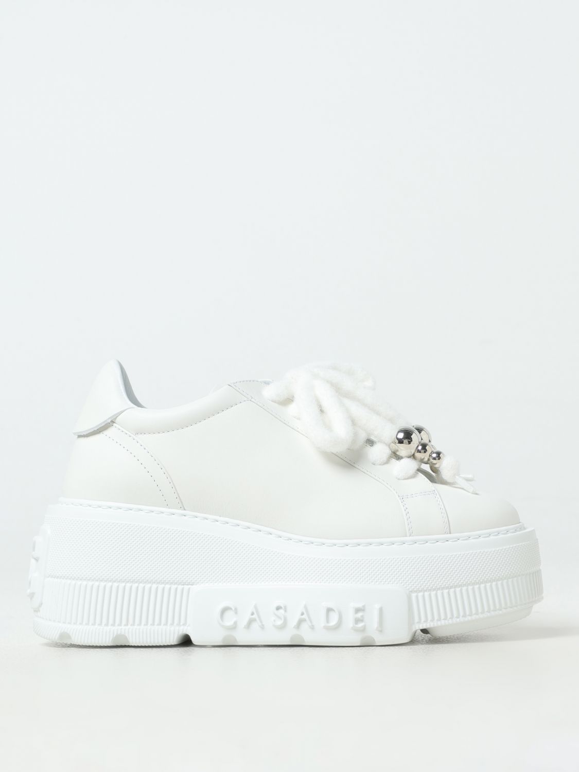 Shop Casadei Sneakers  Woman Color White In Weiss