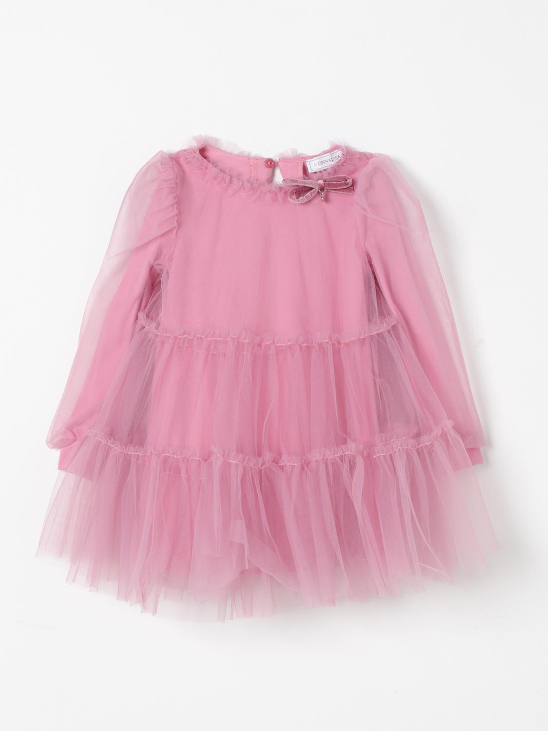 Shop Monnalisa Dress  Kids Color Blush Pink In Puder