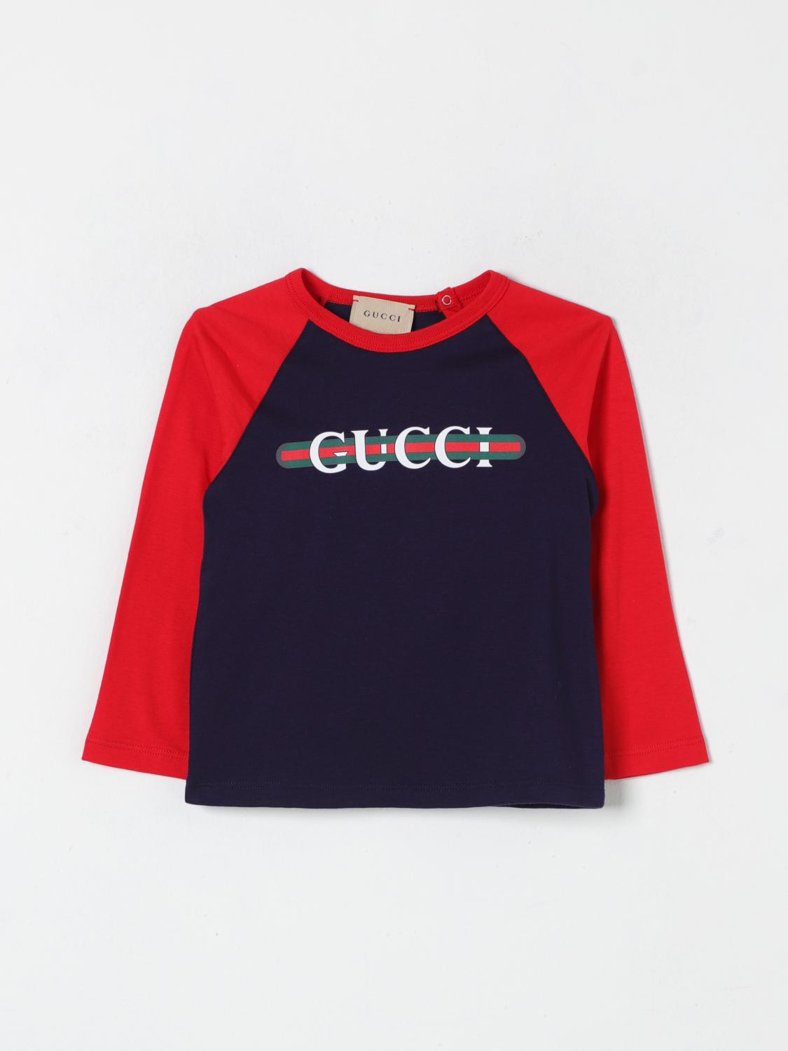 Shop Gucci T-shirt  Kids Color Blue In Blau