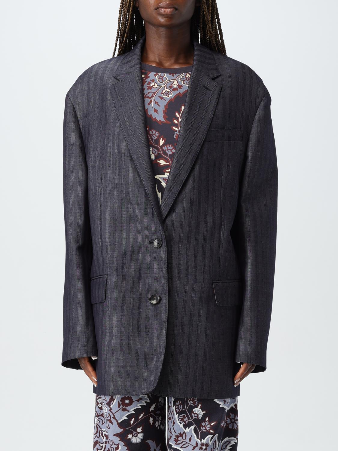 Shop Etro Blazer  Woman Color Grey In Grau