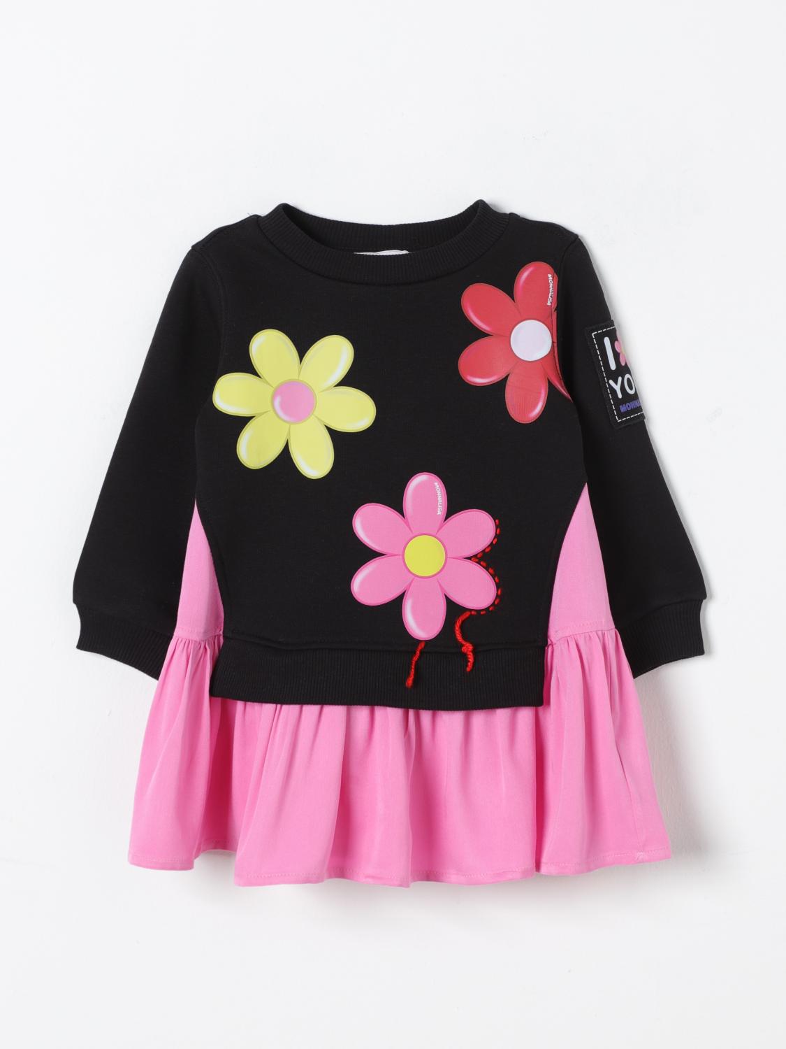 Shop Monnalisa Dress  Kids Color Black In Schwarz