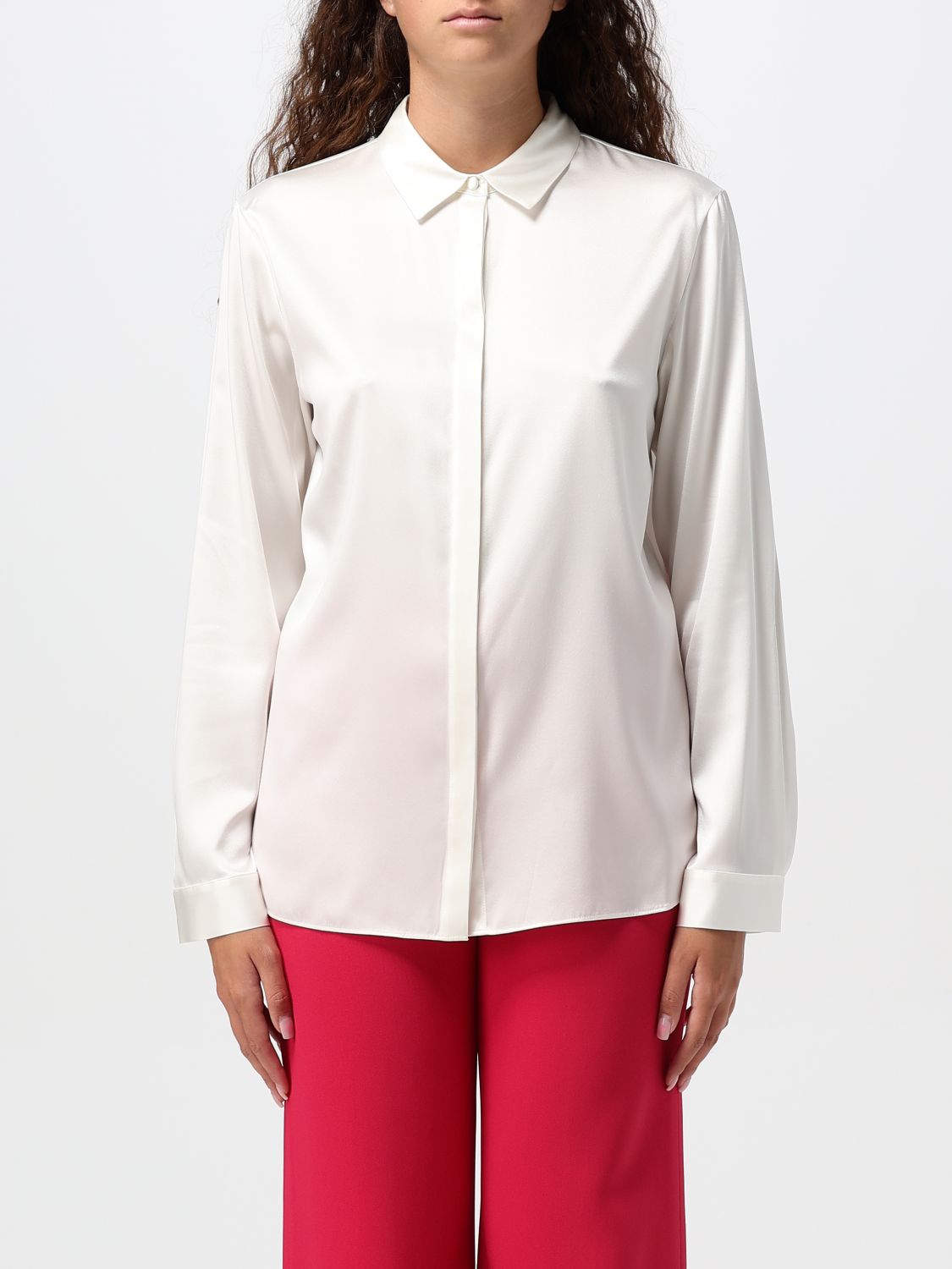 Shop Emporio Armani Shirt  Woman Color White In Weiss