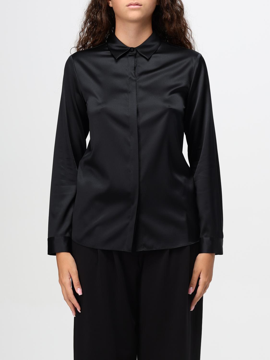 Shop Emporio Armani Shirt  Woman Color Black In Schwarz