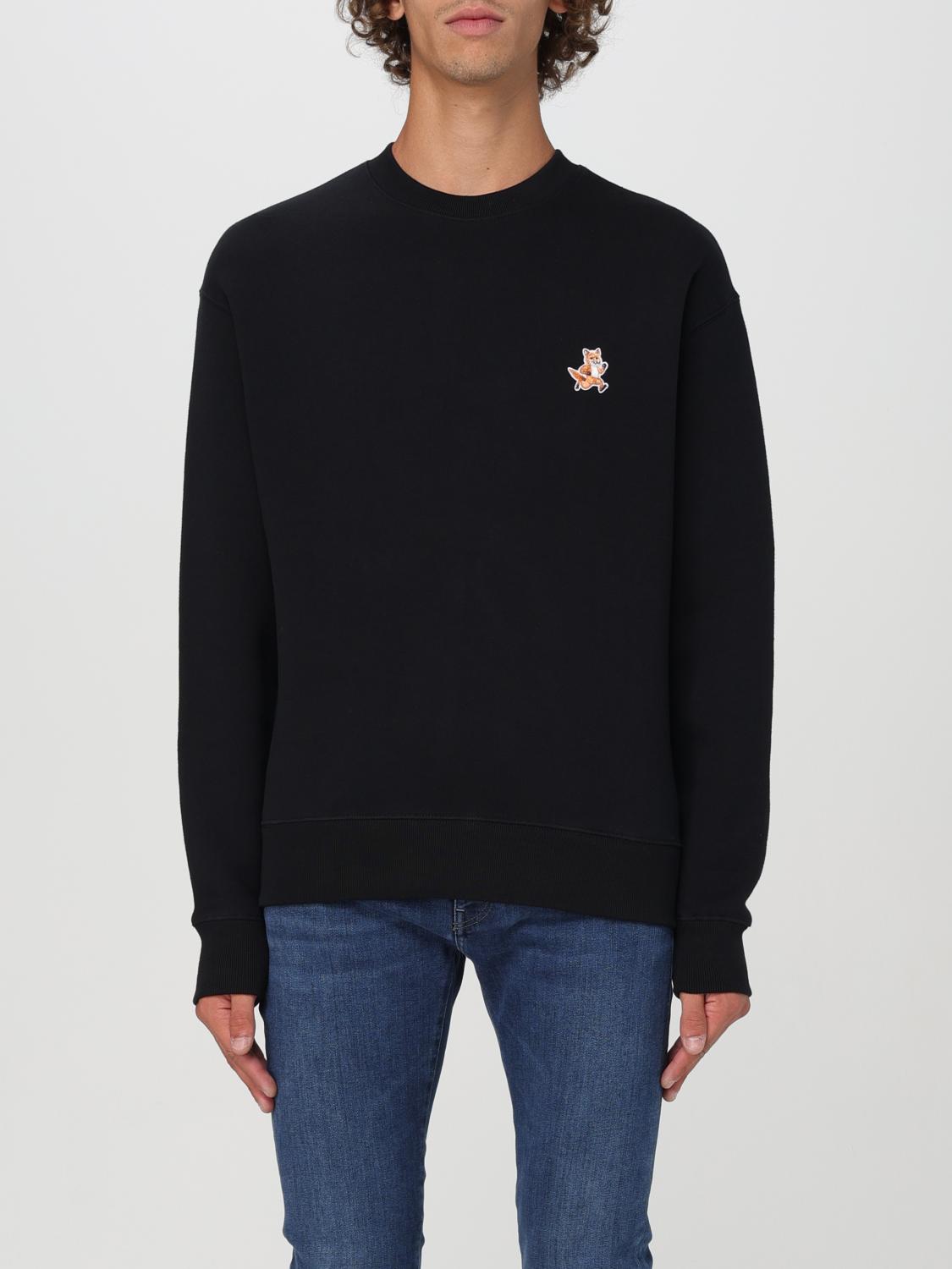 Shop Maison Kitsuné Sweatshirt  Men Color Black In Schwarz